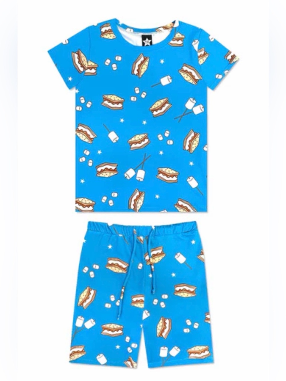 Pixie Lane Blue S'mores Print Pajama Set Size 2